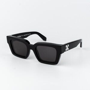 Off-White VIRGIL Women Sunglasses Black Grey Square OERI008 1007 NEW AUTHENTIC
